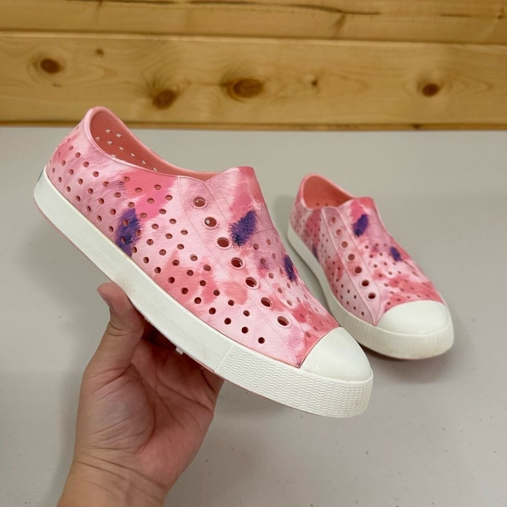 Native Shoes Tie-Dye Pink and Purple Loafers